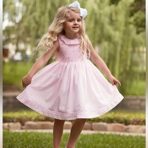 LULI & ME PINK EMBROIDERY DRESS. SPANISH COUTURE.